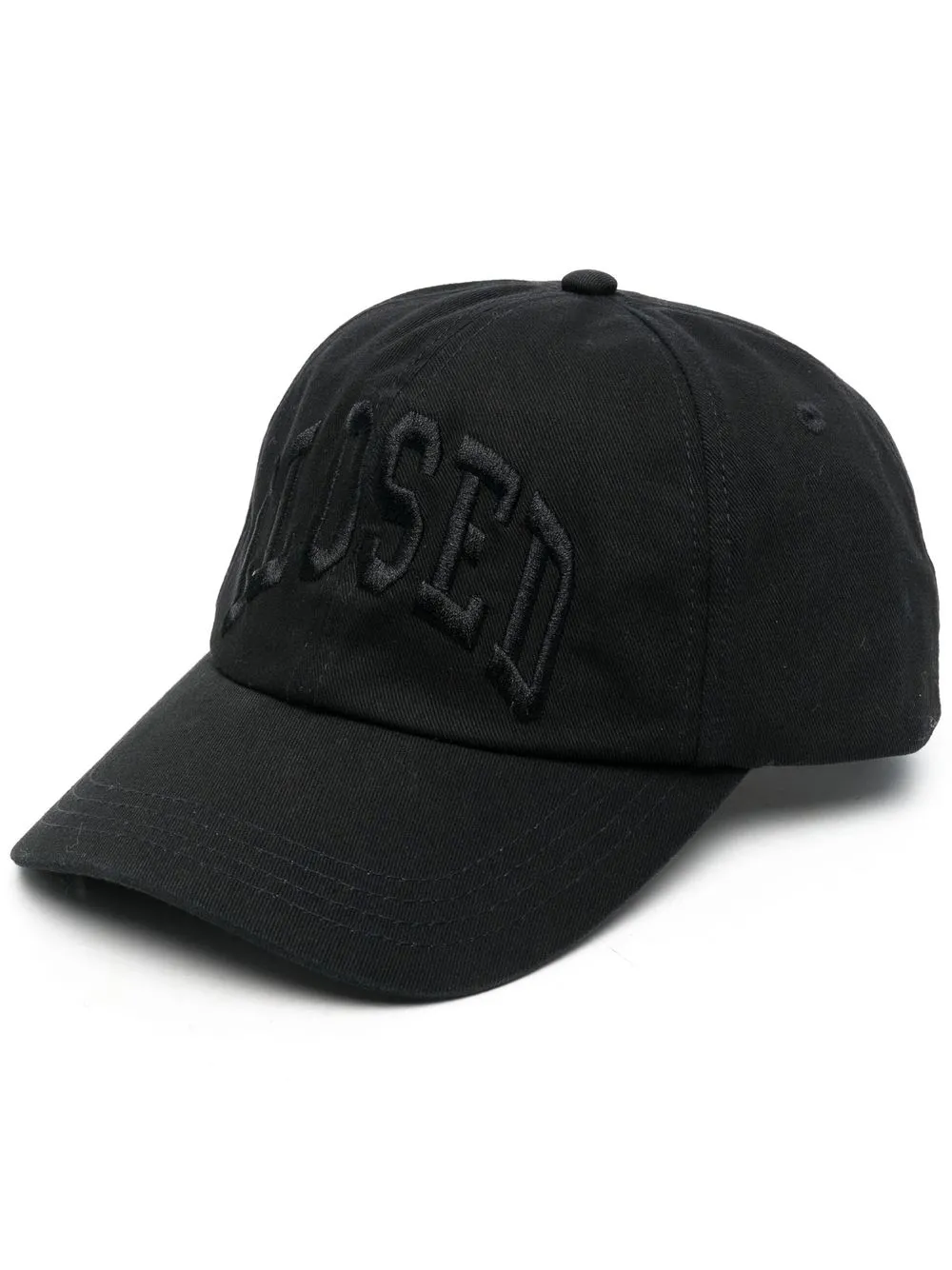 

Closed logo-embroidered cotton baseball cap - Black