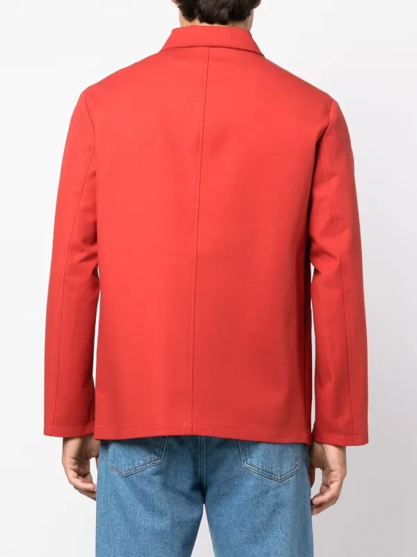 red button down jacket