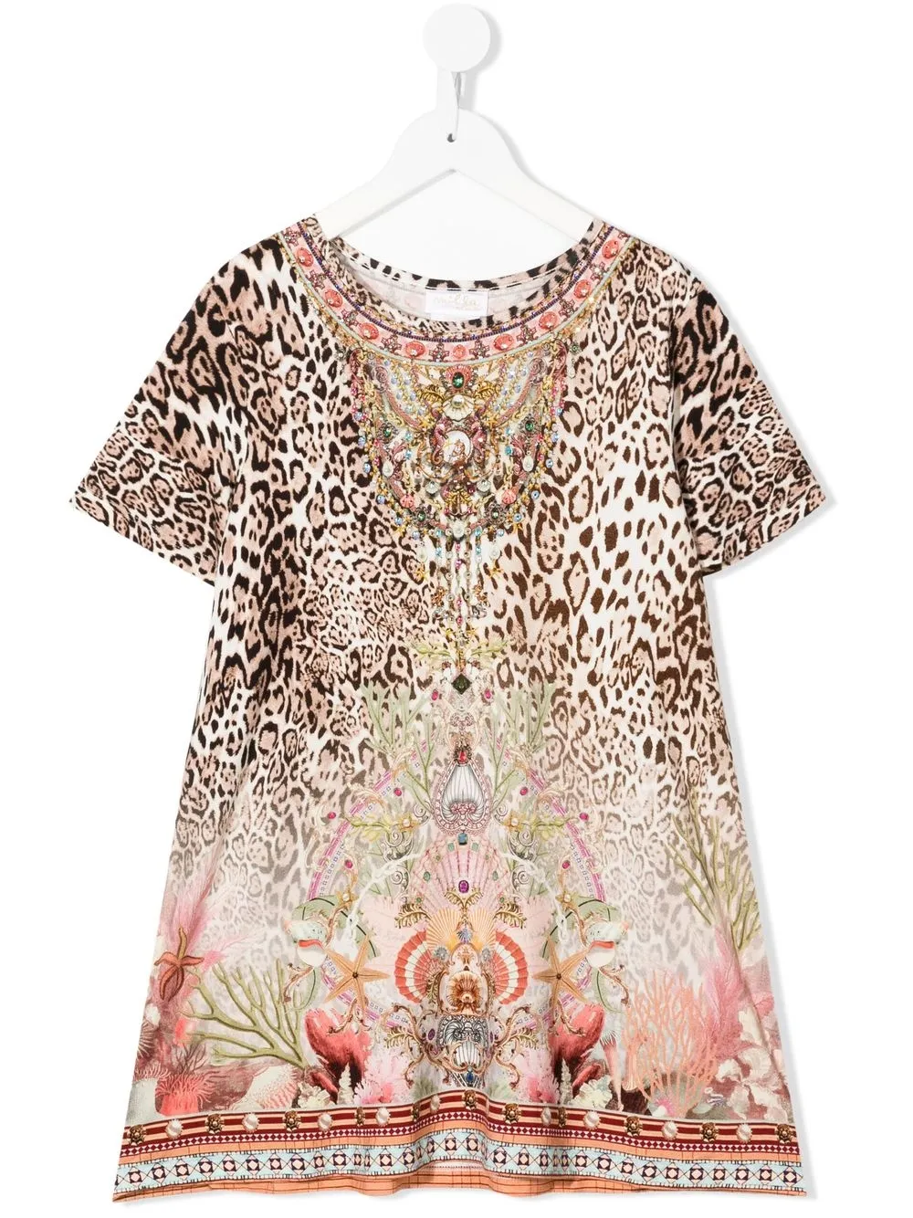 

Camilla Kids animal-print flared T-shirt dress - Brown