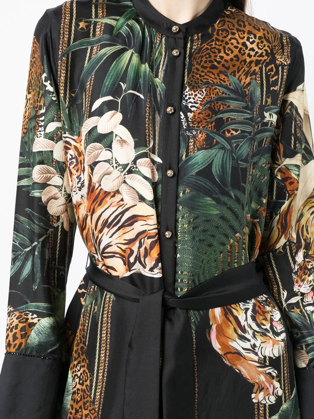 Camilla Easy Tiger Print openback Silk Dress Farfetch