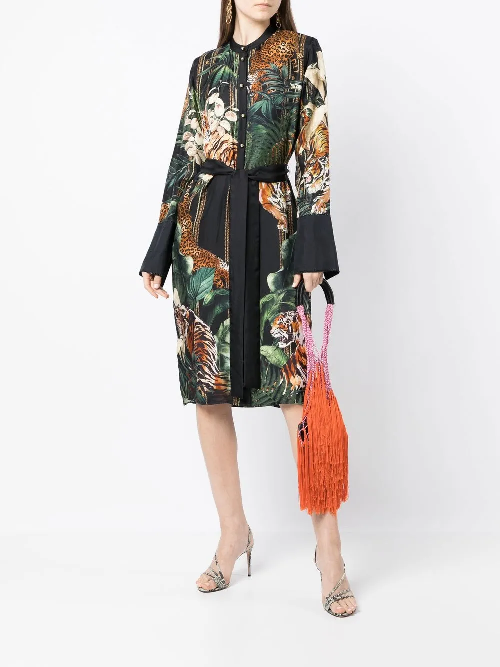Camilla Jurk met open rug - Zwart