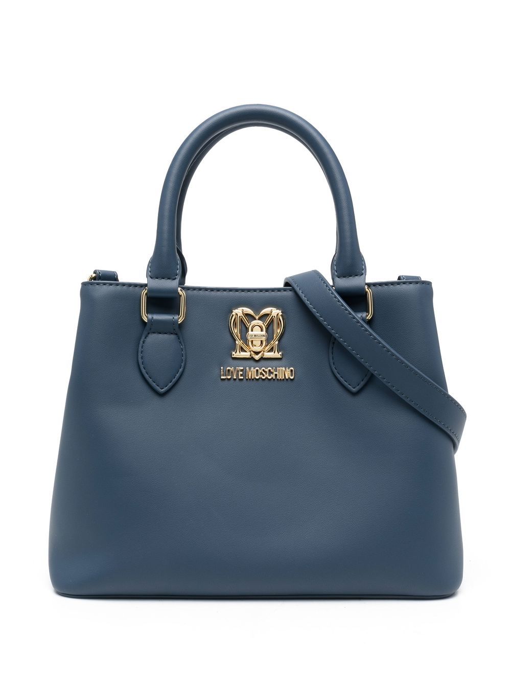 

Love Moschino logo-plaque tote bag - Blue