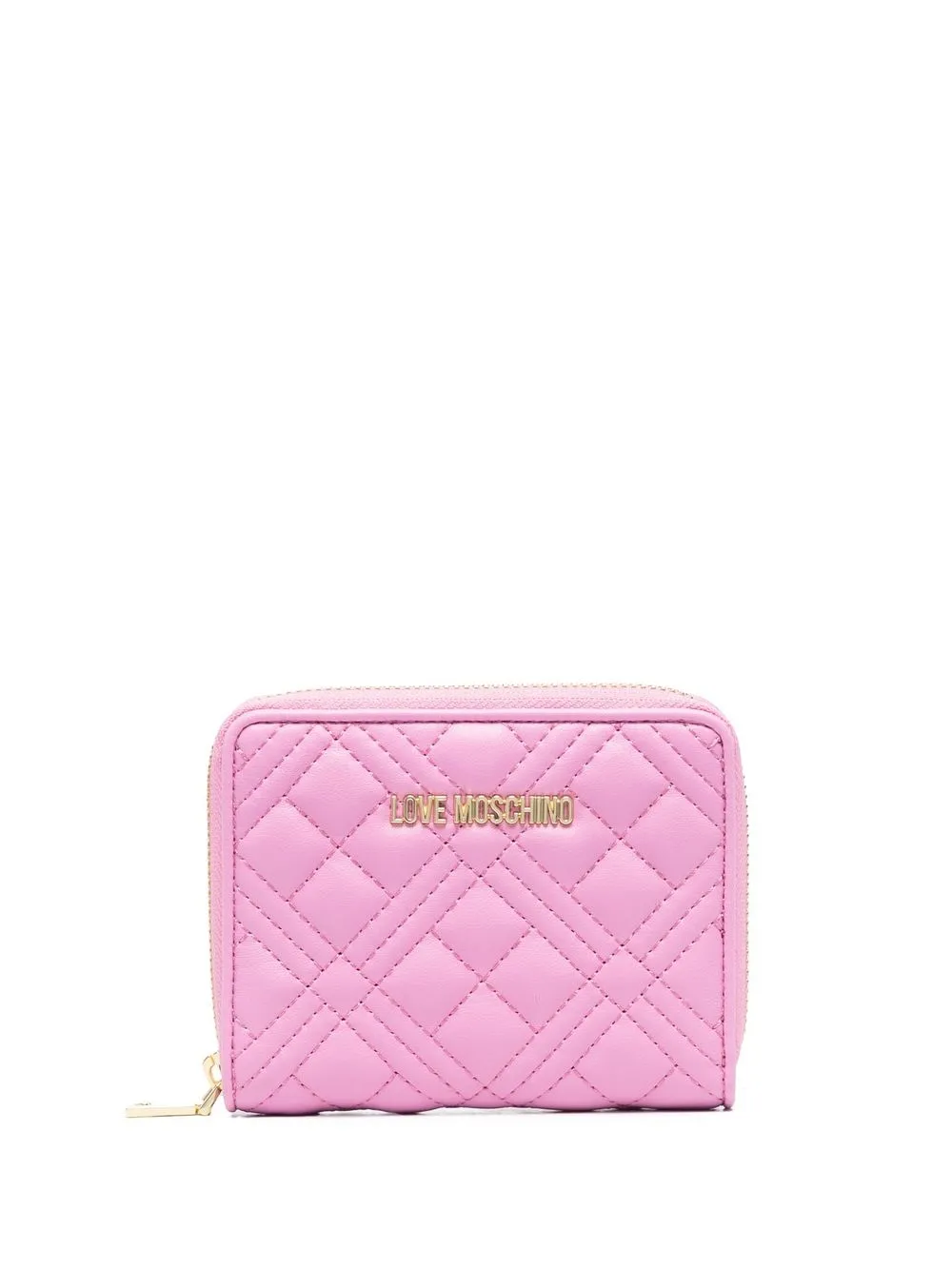 

Love Moschino quilted zip-around wallet - Purple