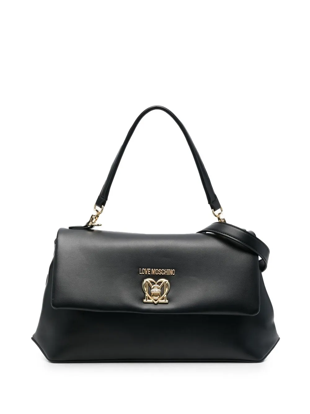

Love Moschino bolsa de hombro con placa del logo - Negro