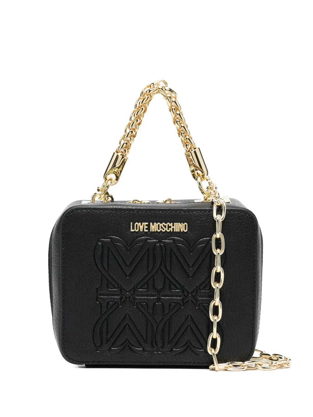 

Love Moschino logo-plaque shoulder bag - Black