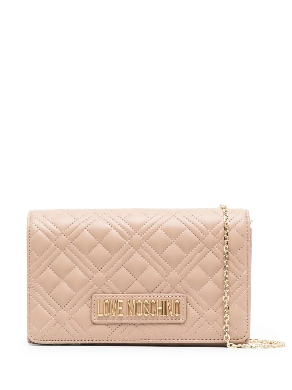 

Love Moschino bolsa crossbody con acabado capitonado - Neutro