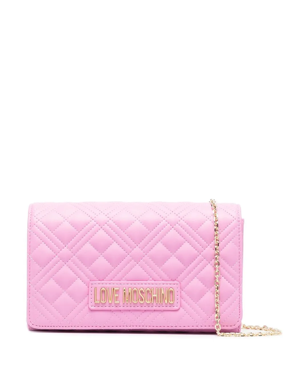 

Love Moschino bolsa crossbody con acabado capitonado - Rosado