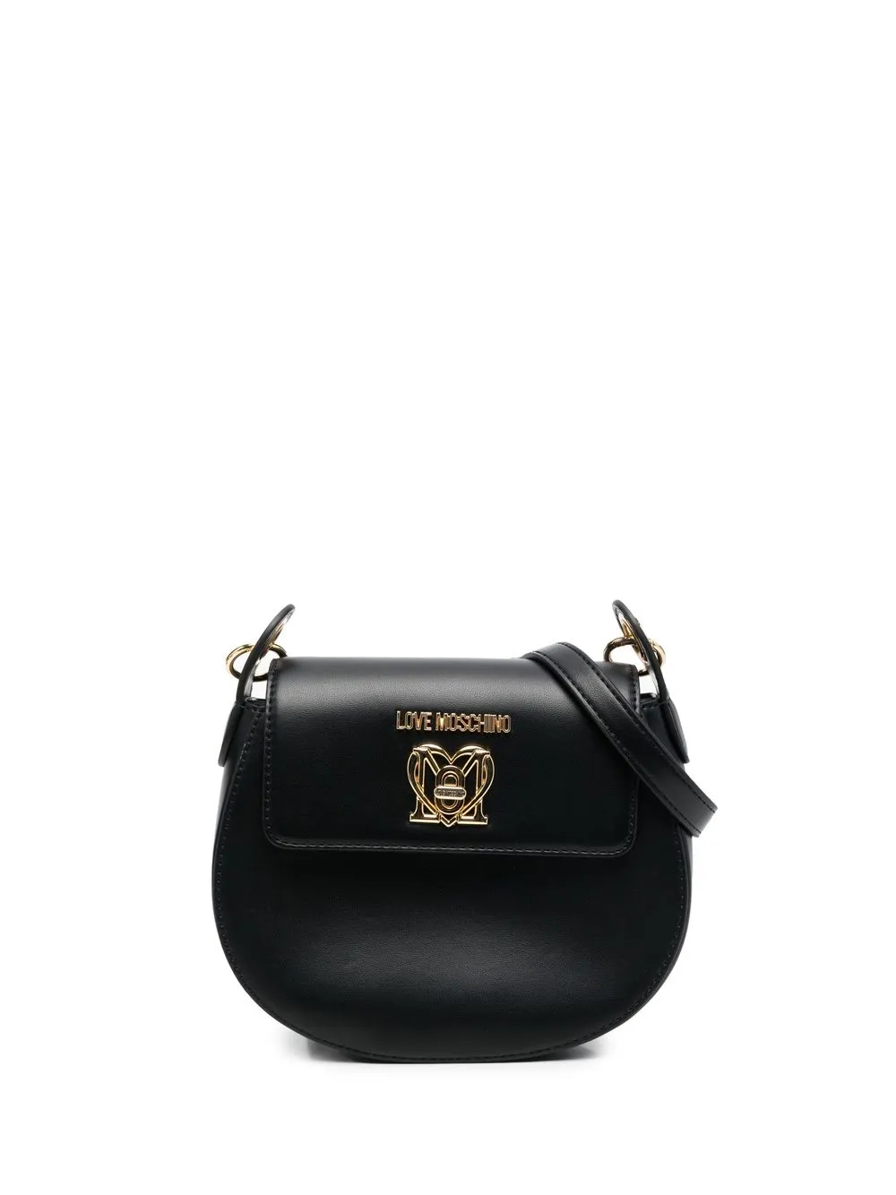 

Love Moschino tote con placa del logo - Negro