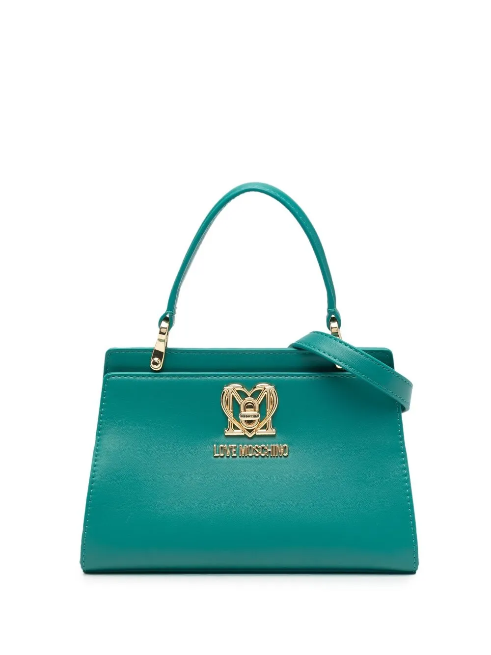 

Love Moschino tote con placa del logo - Verde