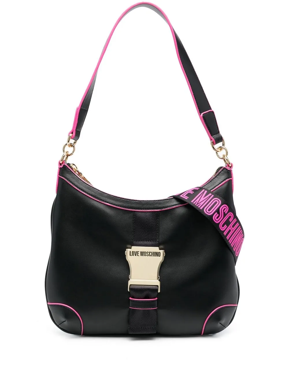 

Love Moschino tote con hebilla - Negro