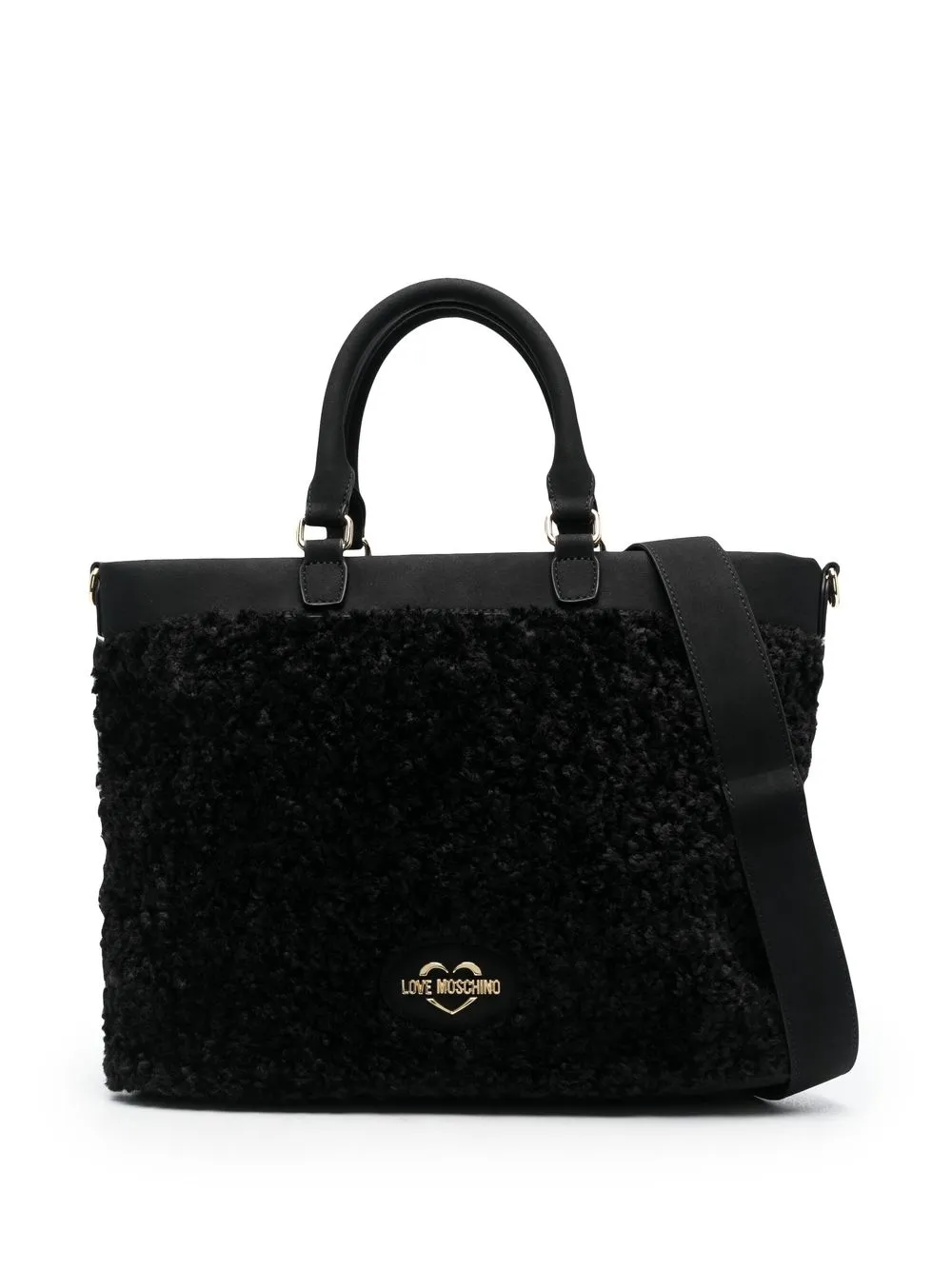 

Love Moschino tote texturizada - Negro