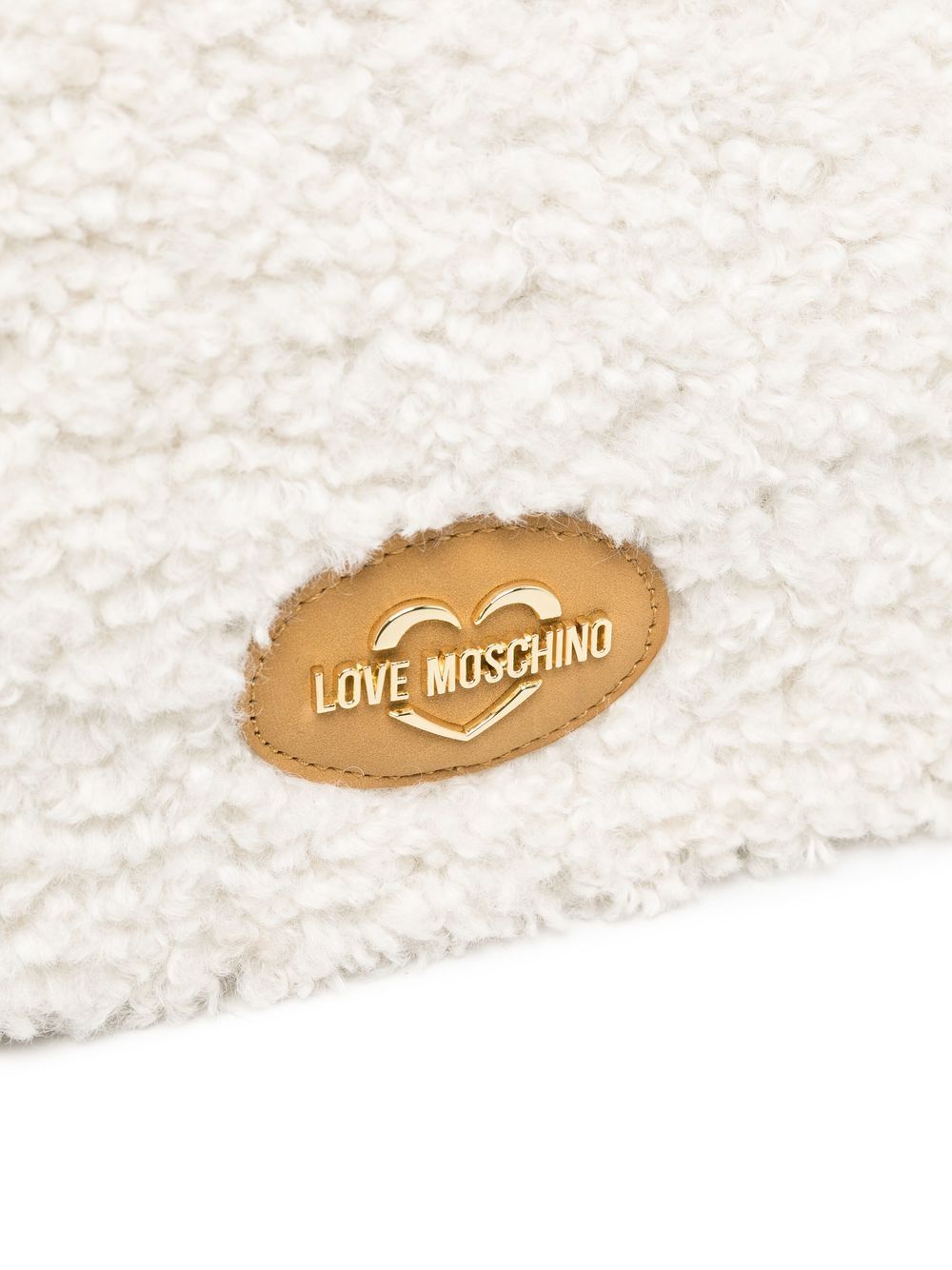 Love Moschino logo-embellished faux-shearling bag Women