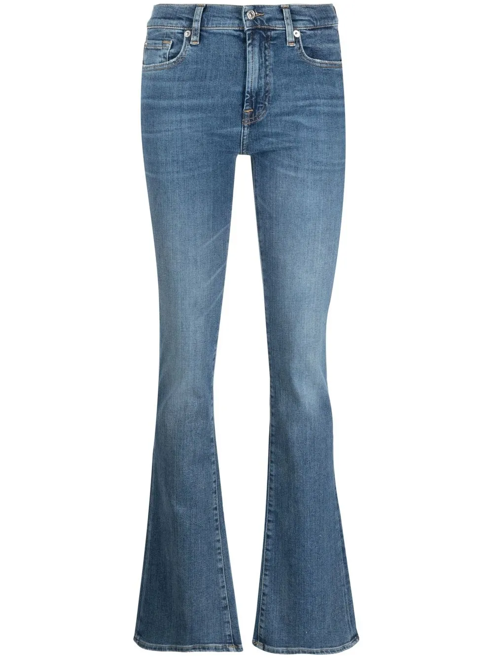 

7 For All Mankind jeans bootcut con tiro medio - Azul