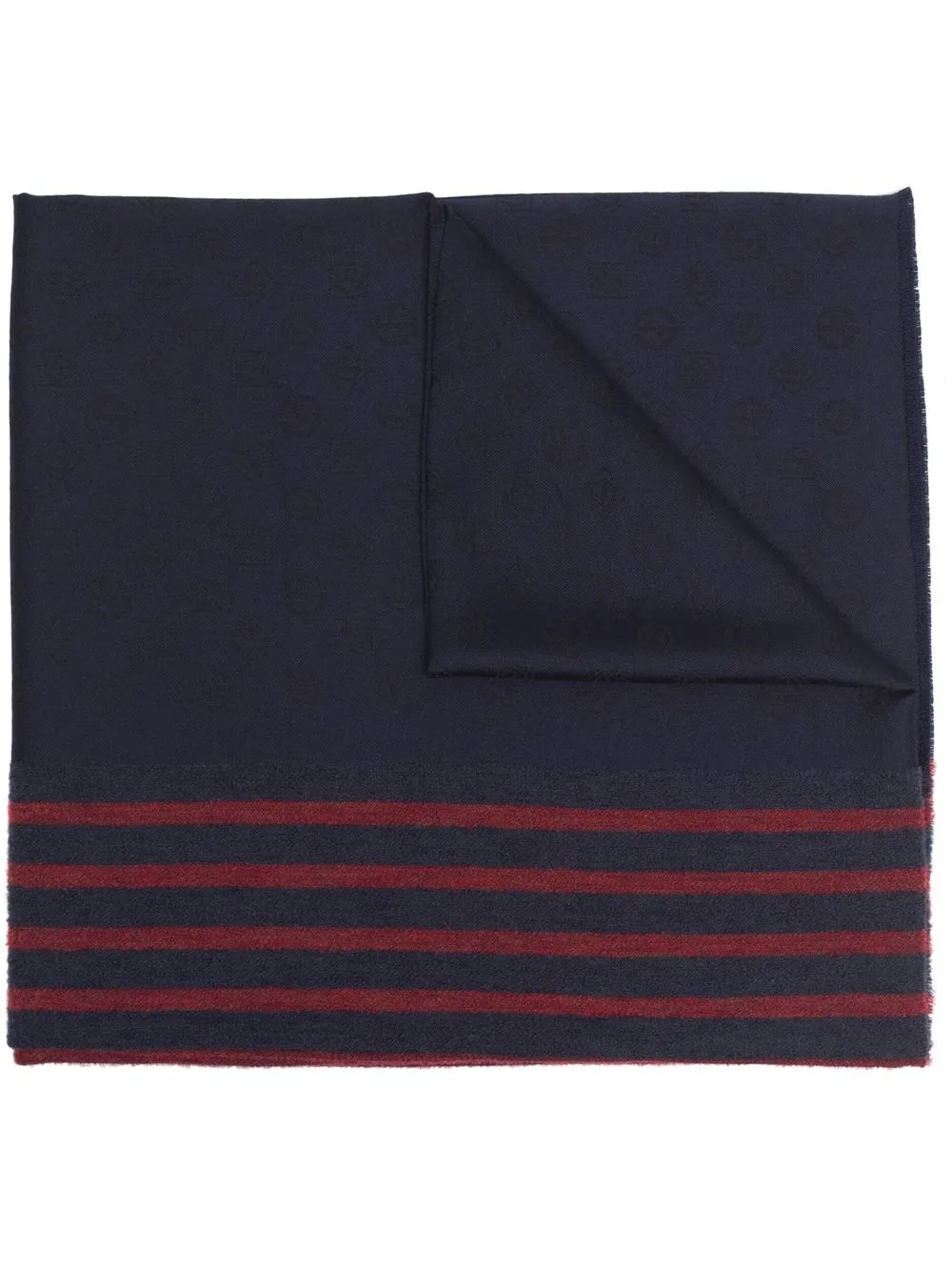 

Giorgio Armani monogram-print scarf - Blue