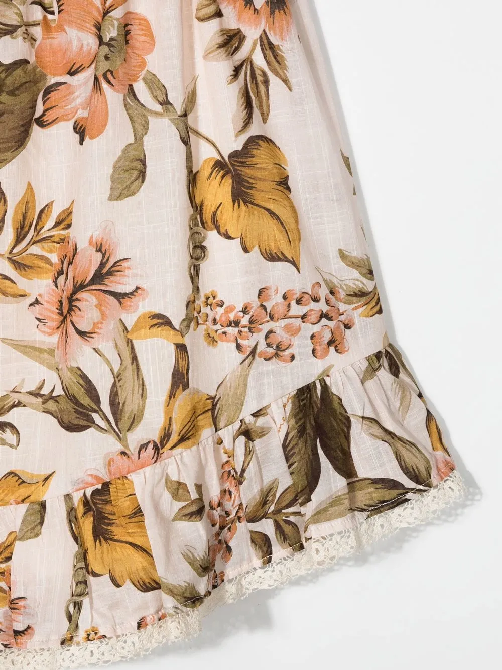  Zimmermann Kids Anneke Rüschenrock Mit Blumen Print   Nude 