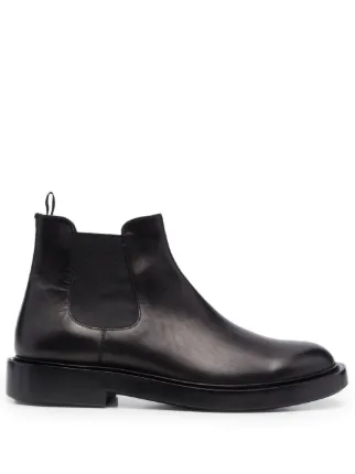 Giorgio Armani Leather Chelsea Boots Black FARFETCH UK