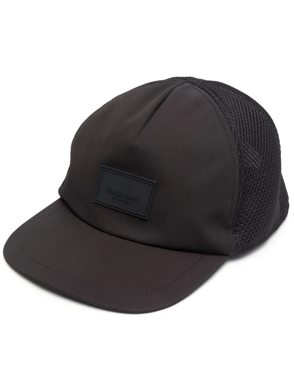 

Giorgio Armani gorra de malla con parche del logo - Negro