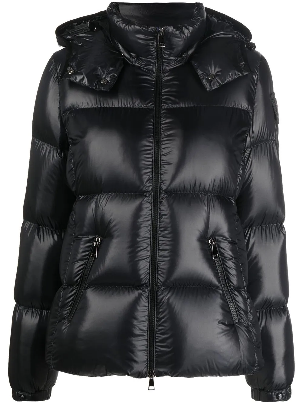 Moncler logo patch Padded Down Jacket Farfetch