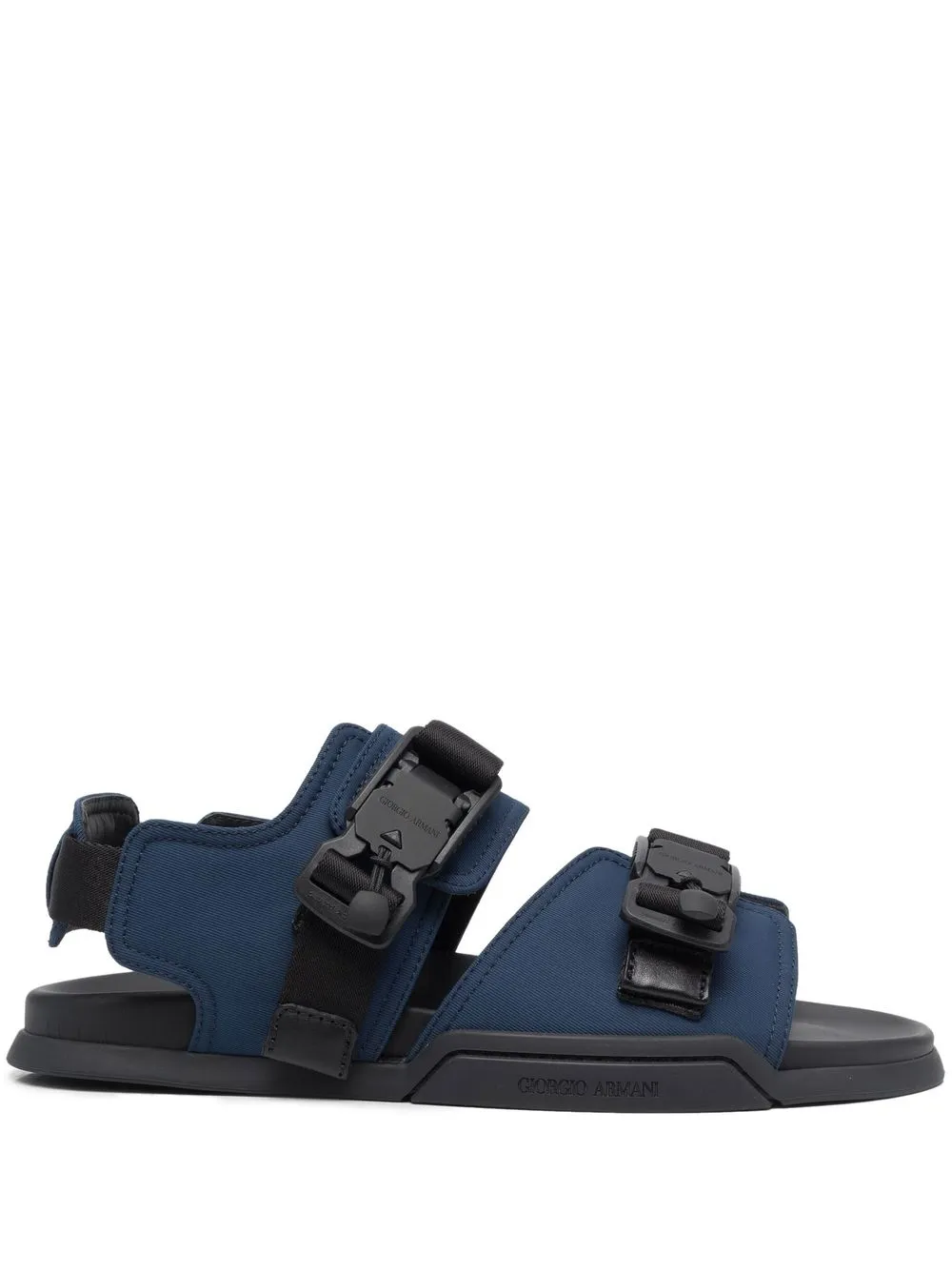 

Giorgio Armani open-toe buckle sandals - Blue