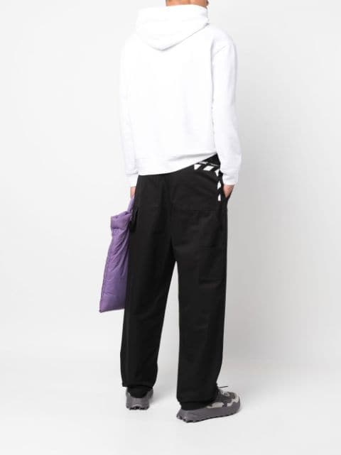 Diag Stripe straight-leg trousers