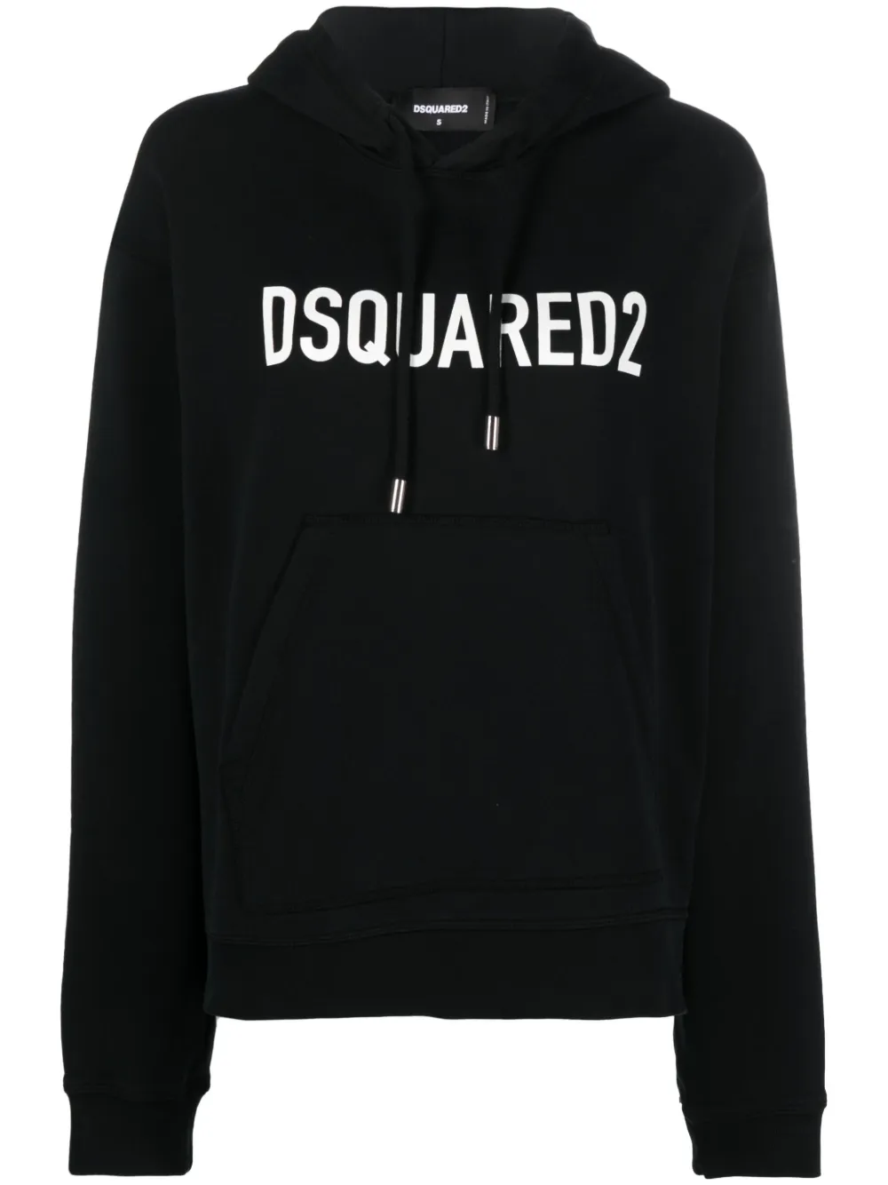 DSQUARED2 logo-print hoodie | Black | Image 1