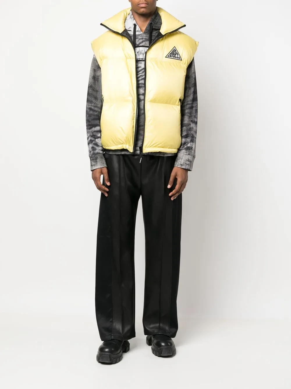 Just Cavalli Bodywarmer met logopatch - Geel