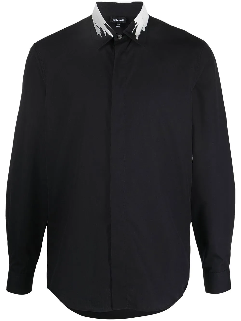 

Just Cavalli camisa manga larga con cuello en contraste - Negro