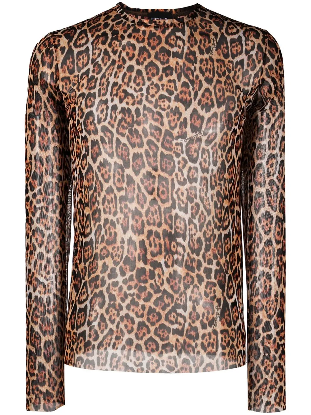 

Just Cavalli playera con motivo de leopardo - Marrón