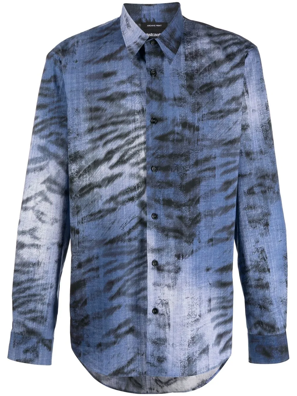 

Just Cavalli animal print cotton shirt - Blue
