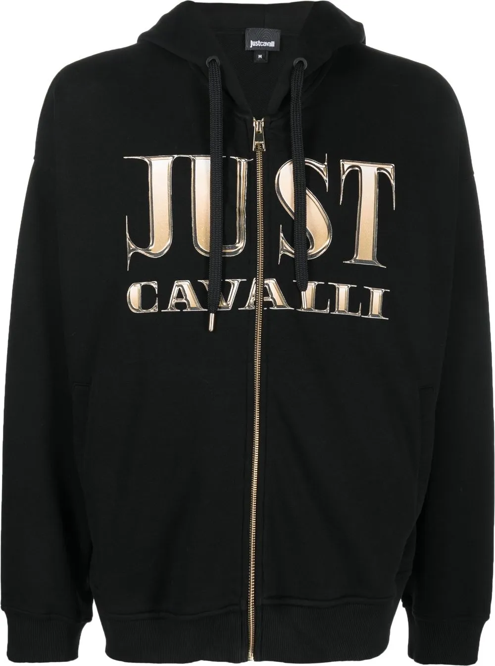 

Just Cavalli logo-print zip-up hoodie - Black