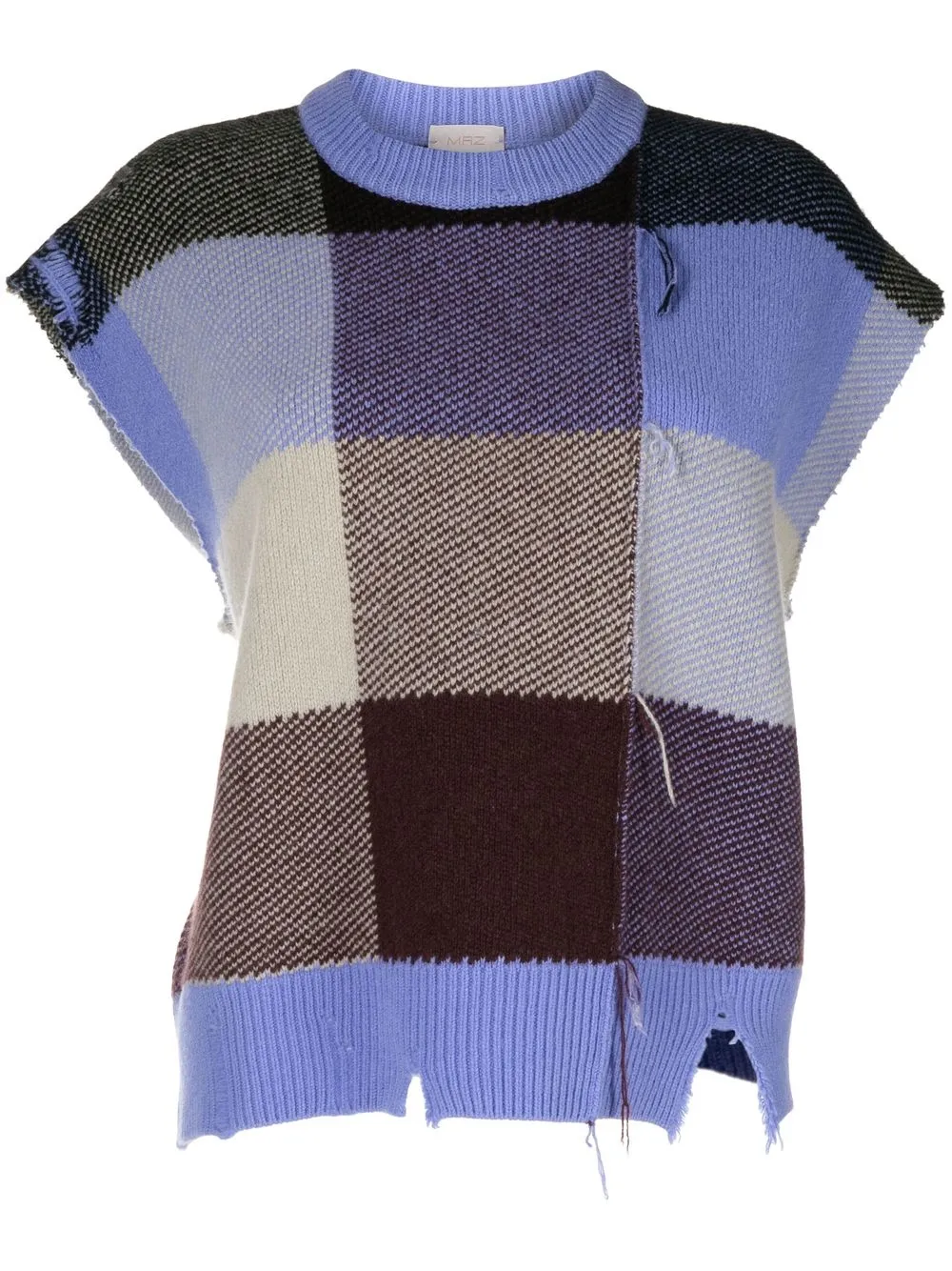 MRZ Checked ribtrimmed Knitted Vest Farfetch