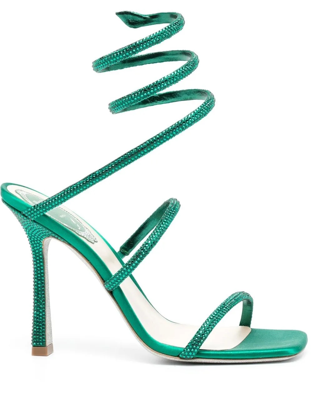 

René Caovilla 110mm crystal-embellished sandals - Green