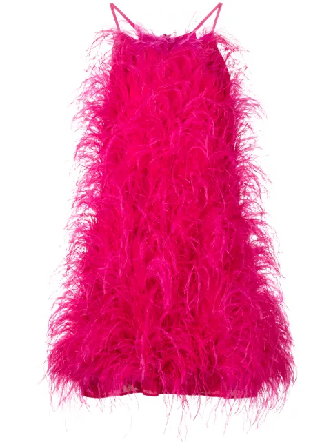 Cult Gaia vestido Shannon con plumas de avestruz