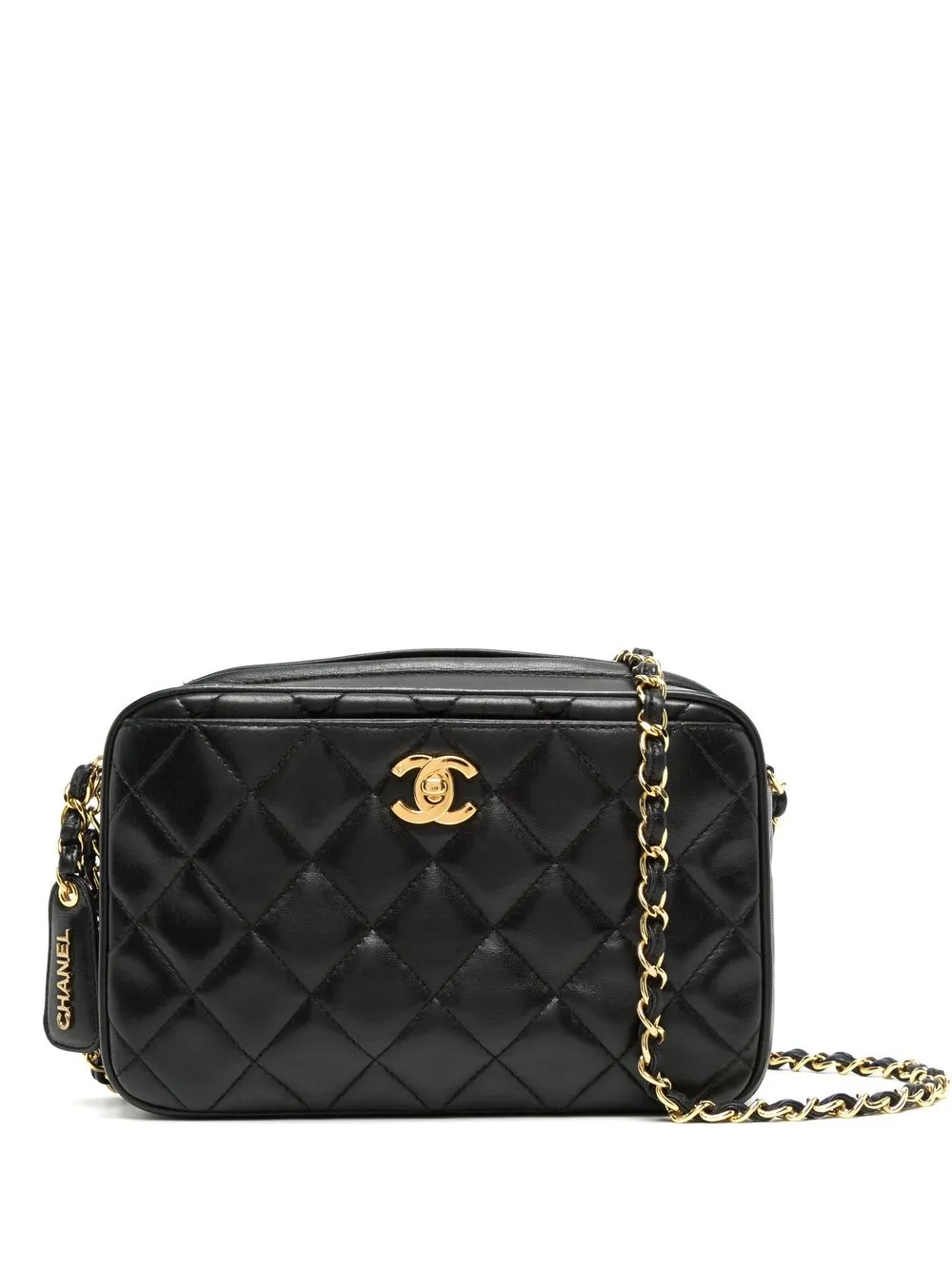 

Chanel Pre-Owned bolsa cámara con capitonado de rombos 1995 - Negro