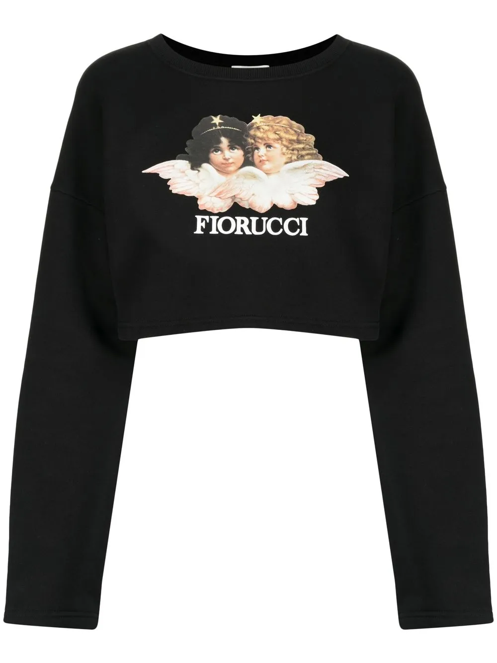 

Fiorucci cherub-print cropped sweatshirt - Black