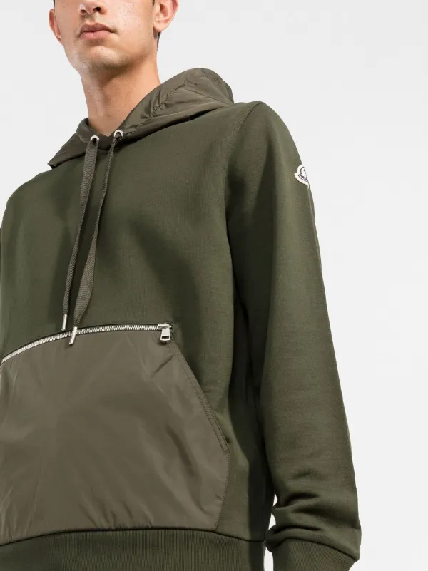 Moncler green hoodie sales