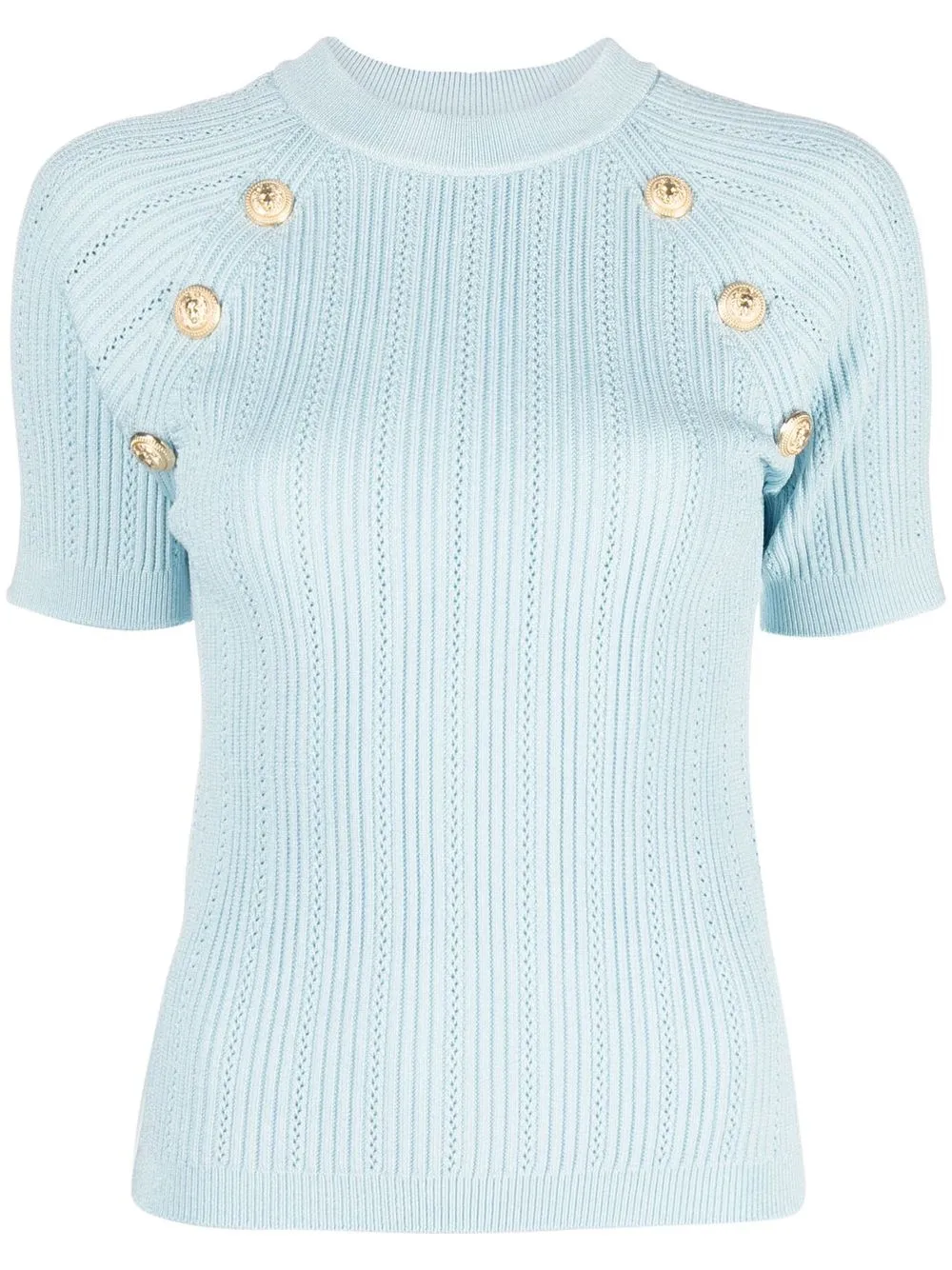 

Balmain top con detalle de botones - Azul