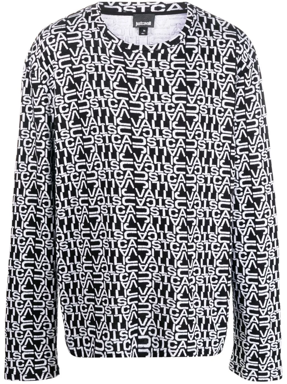 

Just Cavalli logo-motif crew-neck jumper - Black