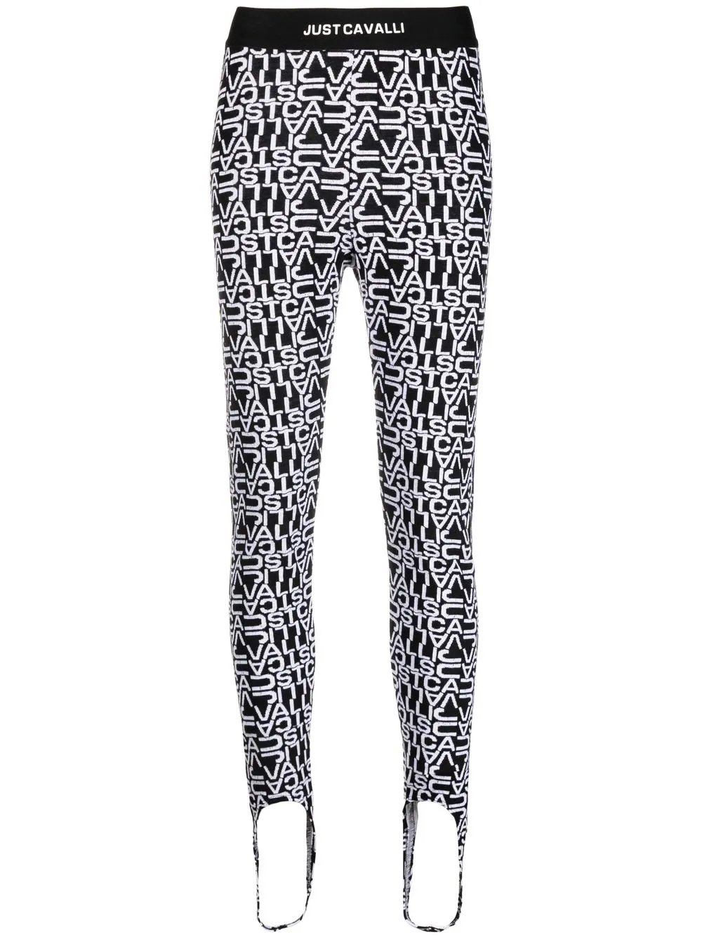 

Just Cavalli leggins estilo fuseau con logo - Negro