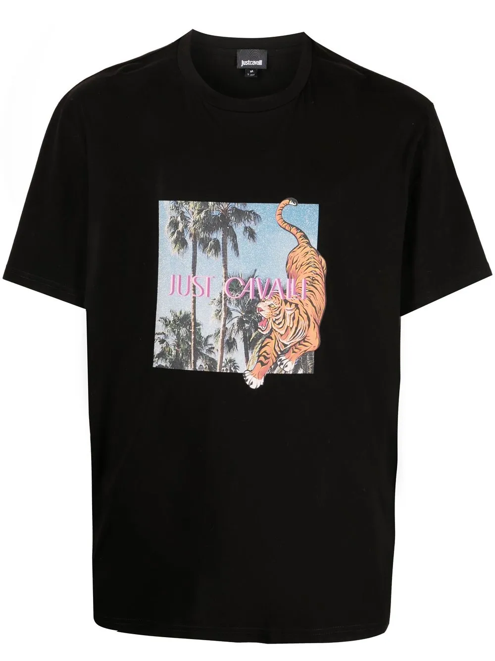 

Just Cavalli playera con logo estampado - Negro