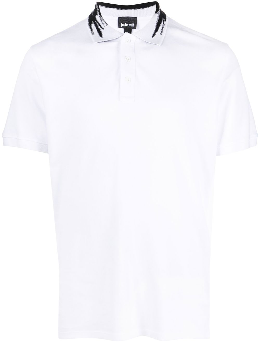 

Just Cavalli playera tipo polo con logo en el cuello - Blanco