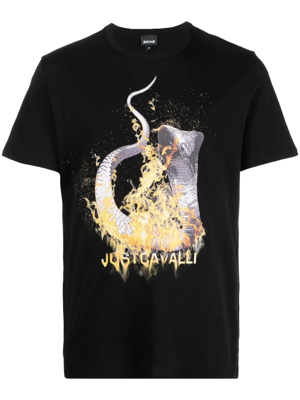 

Just Cavalli playera con estampado gráfico - Negro