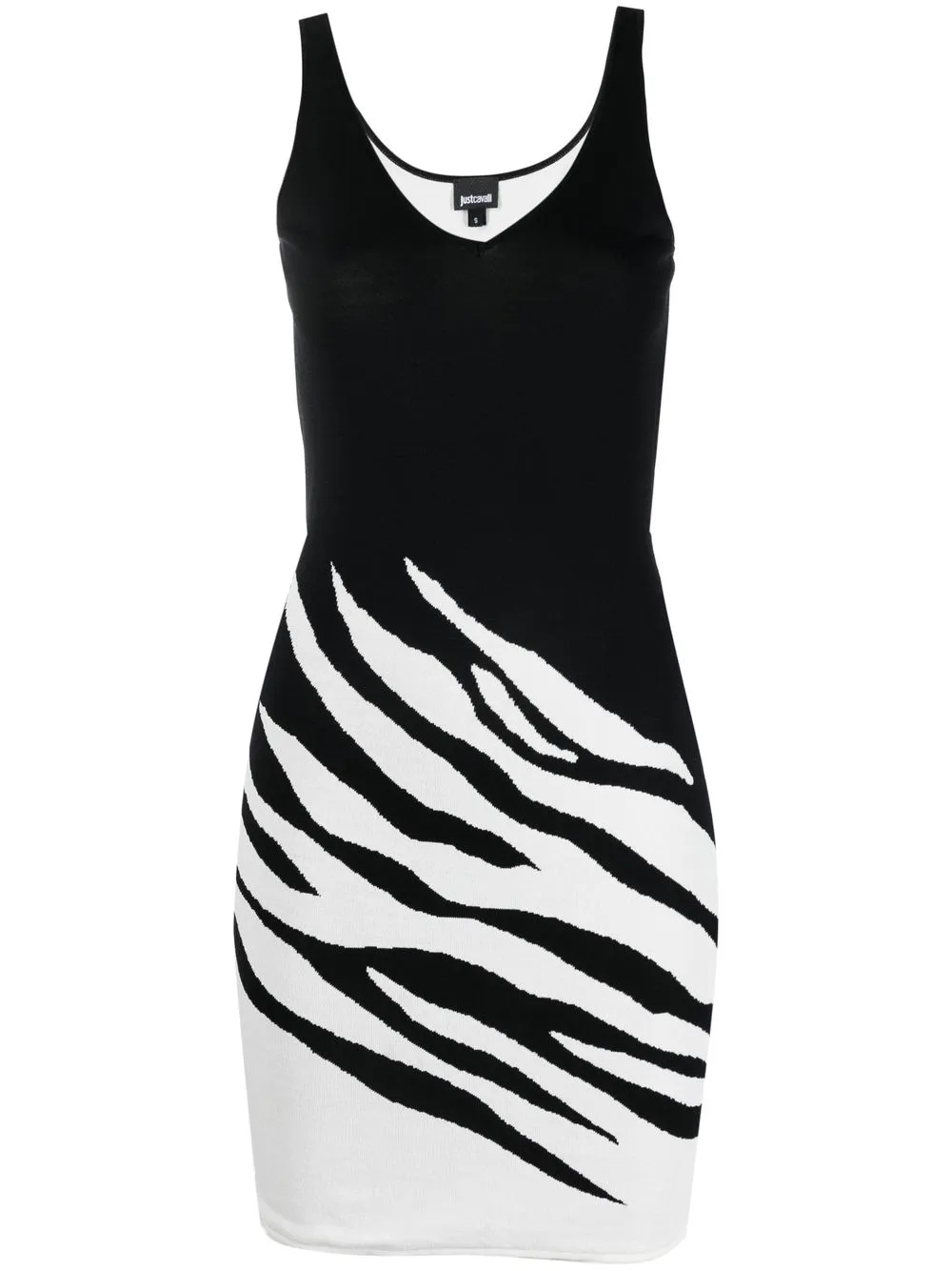 

Just Cavalli zebra intarsia-knit mini dress - Black