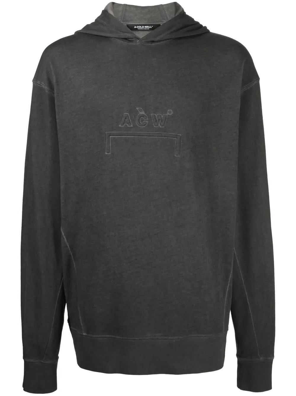 A-COLD-WALL* embossed-logo long-sleeve hoodie - Grey