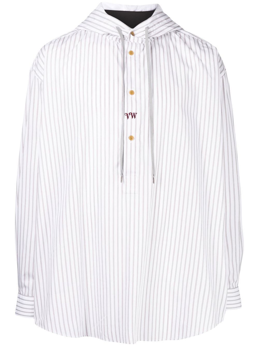 

Vivienne Westwood camisa con capucha y rayas estampadas - Blanco