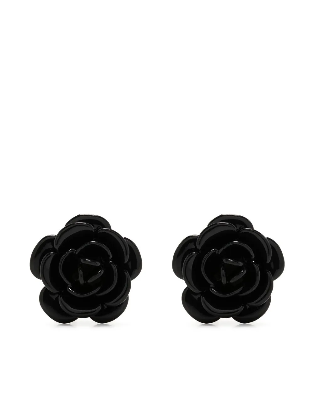 

Patou aretes con dije y aplique de floral - Negro