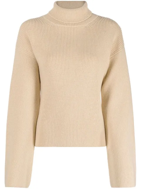 Patou ribbed turtleneck jumper