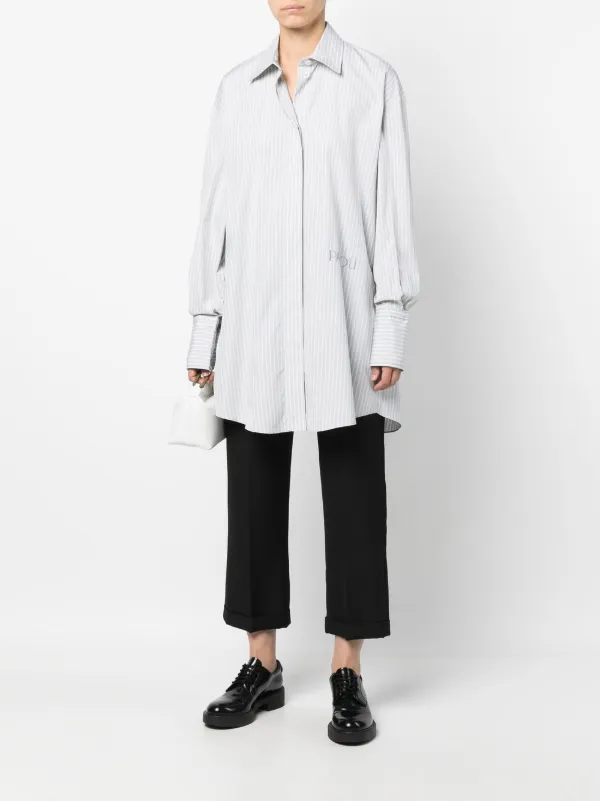Patou ストライプ ミニシャツワンピース | グリーン | FARFETCH JP