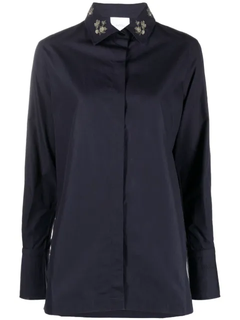 Patou embroidered long-sleeve shirt 