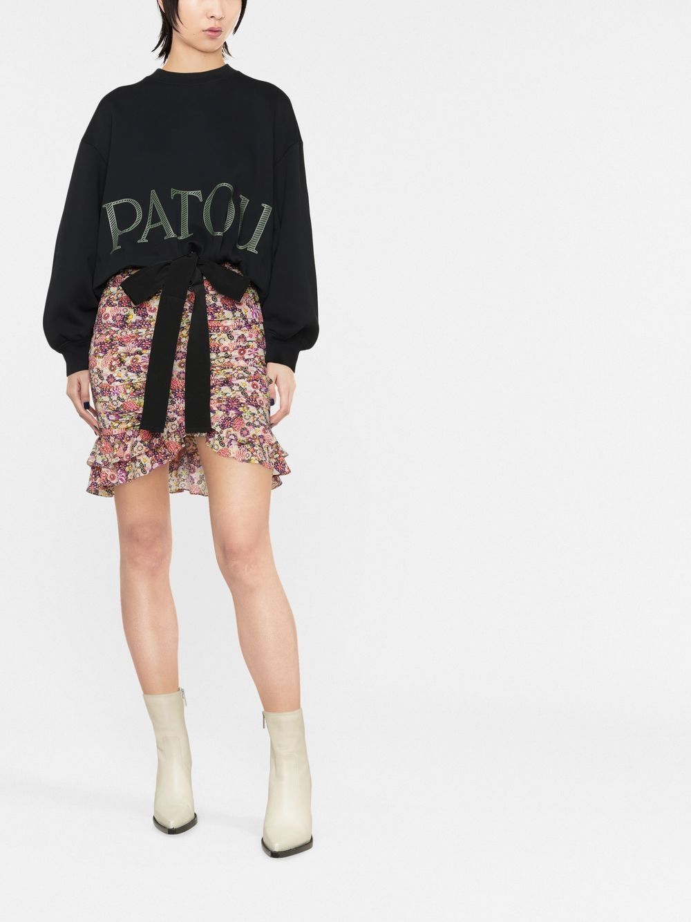 Patou Sweater met trekkoord - Zwart